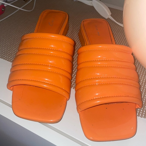 Circus by Sam Edelman Shoes - Circus Orange Patent Slides